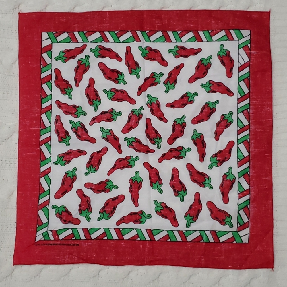 2 New Unique Red Hot Chili Pepper Bandanas - Picture 8 of 8